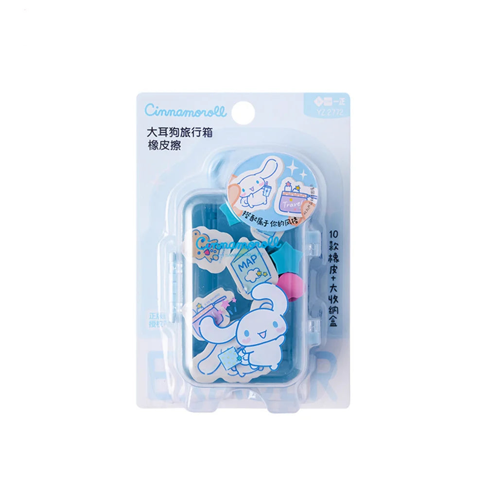 Sanrio Character Luggage Case Eraser Set