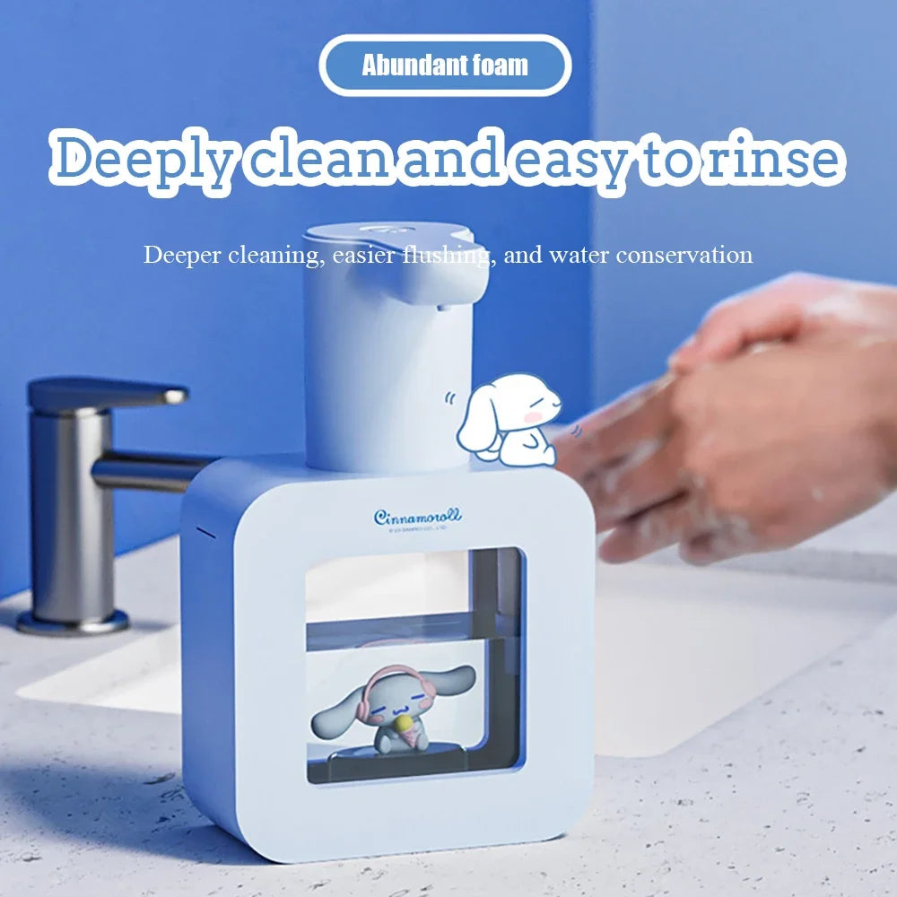 Cute Sanrio Automatic Hand Sanitizer Dispenser Cinnamoroll Kuromi 400ml Cartoon Smart Hand Wash Contact Free Hand Soap Dispenser