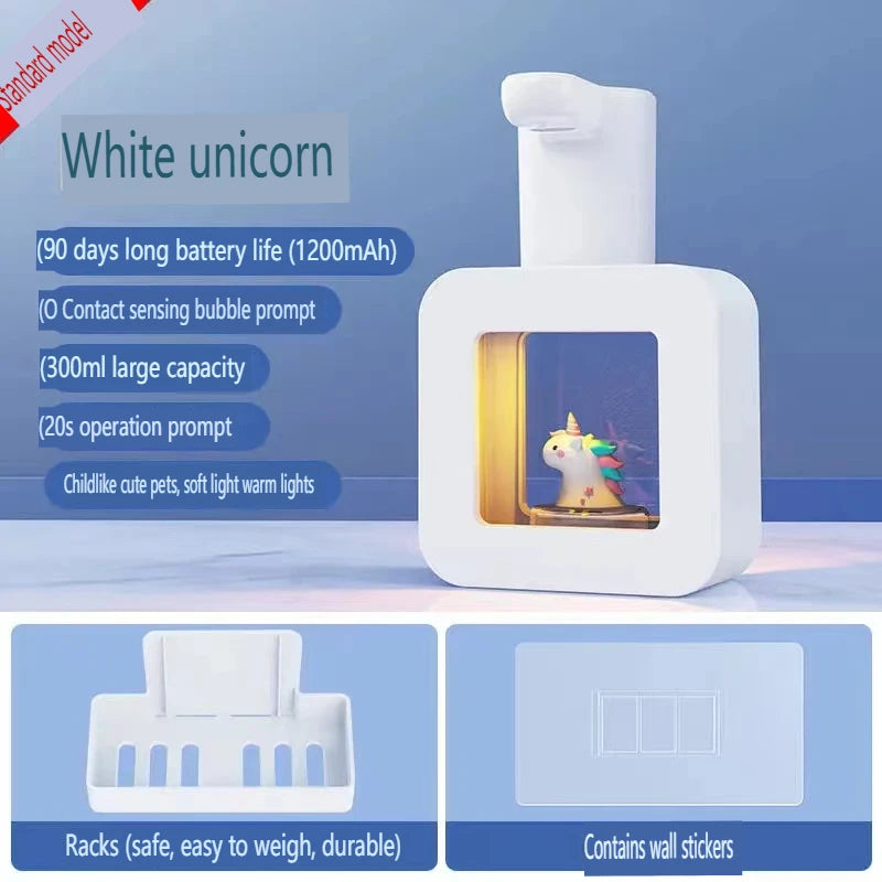 Cute Sanrio Automatic Hand Sanitizer Dispenser Cinnamoroll Kuromi 400ml Cartoon Smart Hand Wash Contact Free Hand Soap Dispenser