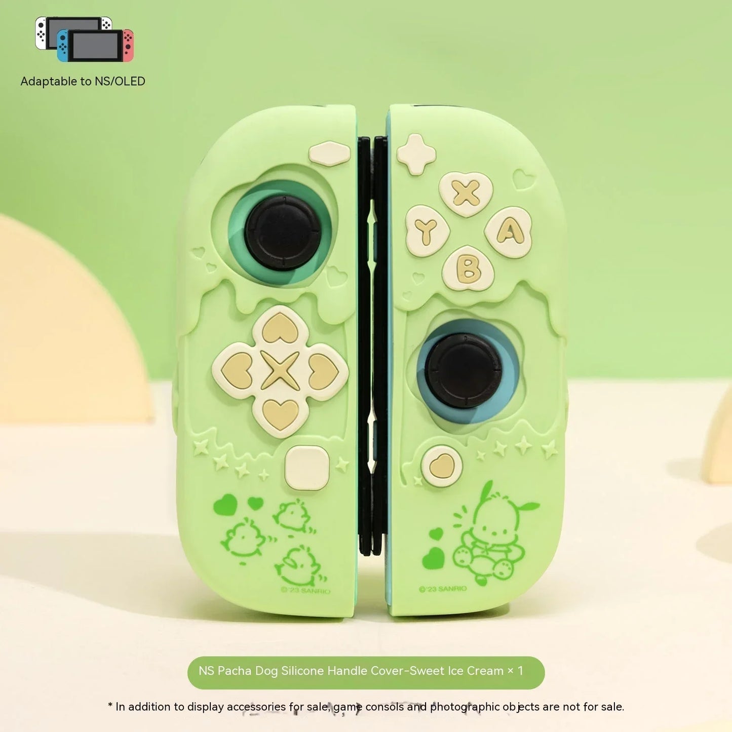 Sanrio Kuromi Cinnamoroll Pochacco Switch Ns/oled Handle Protective Case Anti-fall Digital Accessories Cute Anime Figure Gift