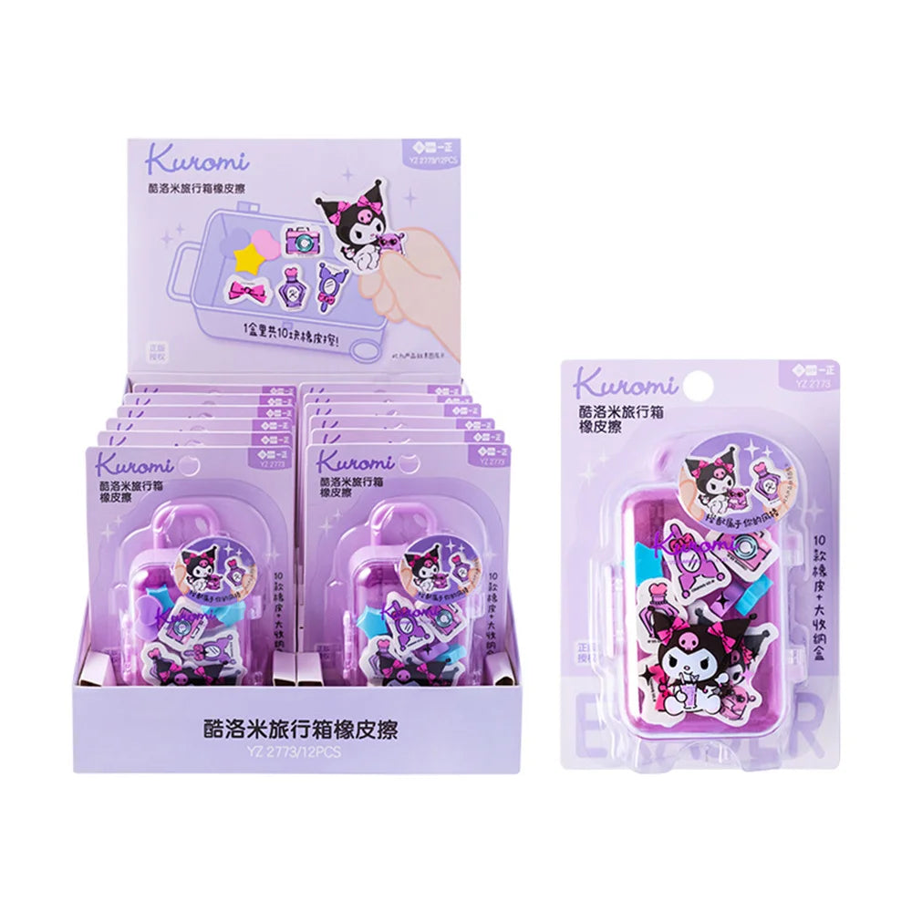 Sanrio Character Luggage Case Eraser Set