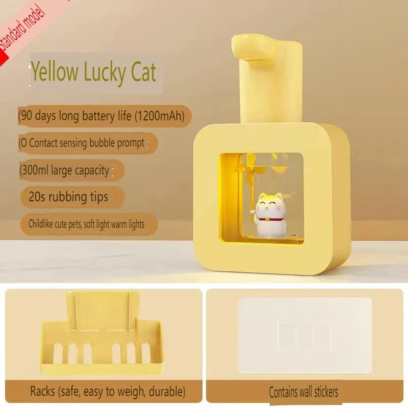 Cute Sanrio Automatic Hand Sanitizer Dispenser Cinnamoroll Kuromi 400ml Cartoon Smart Hand Wash Contact Free Hand Soap Dispenser