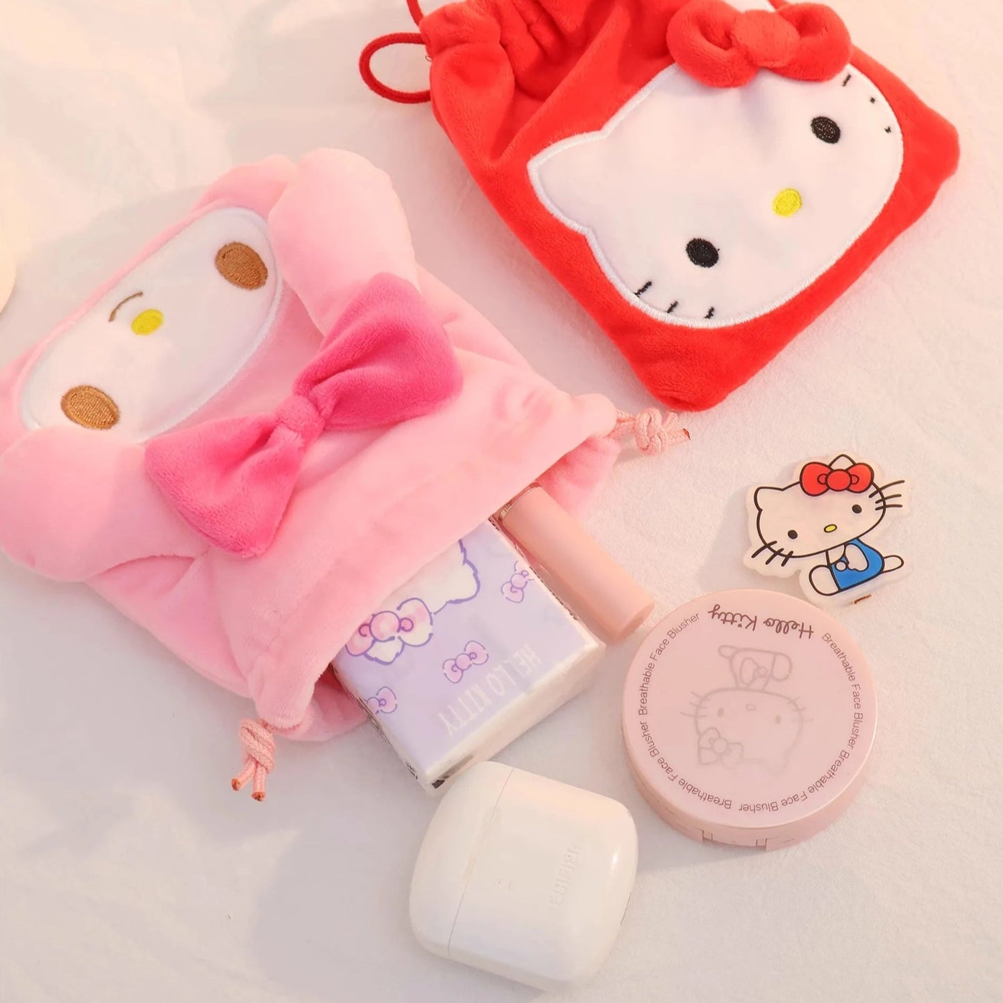 Sanrio Drawstring Storage Baggies