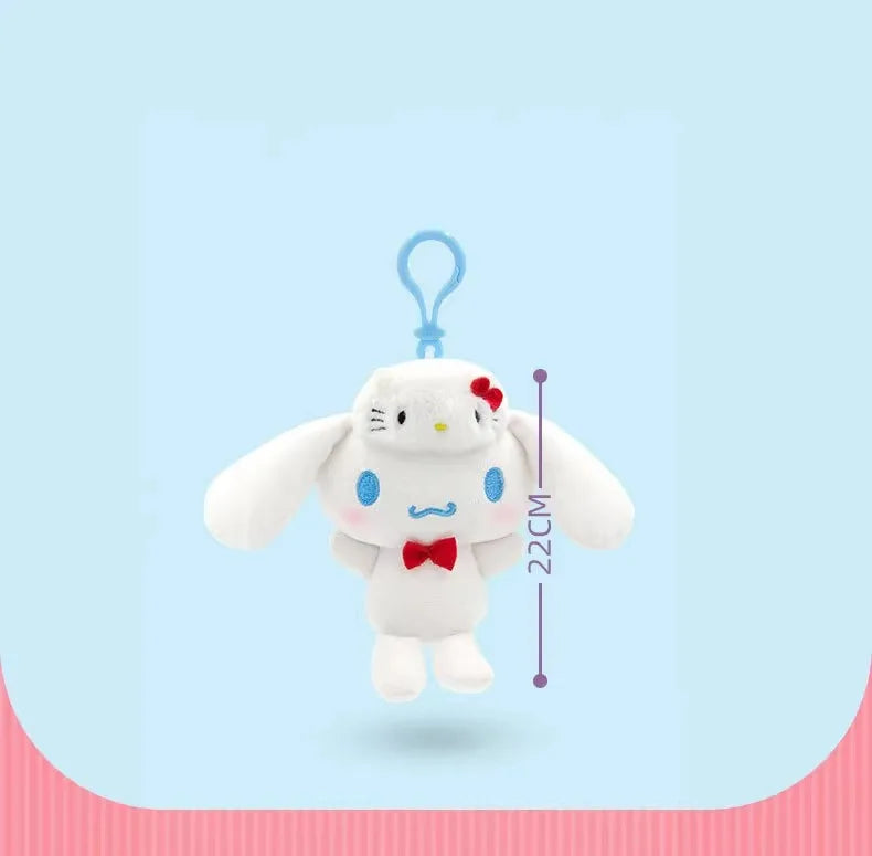 Sanrio Hello Kitty Anime Kuromi Melody Cartoon Cute Plush Stuffed Toys Soft Pillow Plushies Keyring Doll Birthday Gifts For Girl