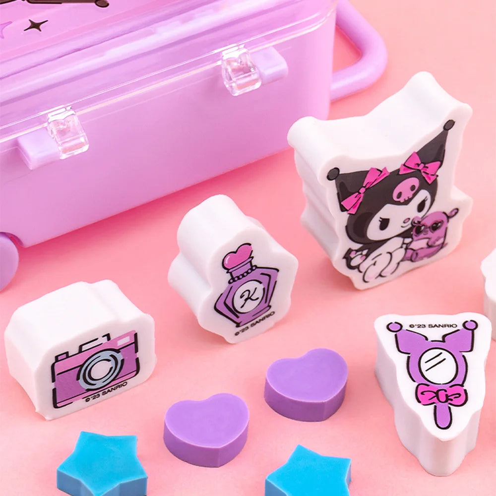 Sanrio Character Luggage Case Eraser Set