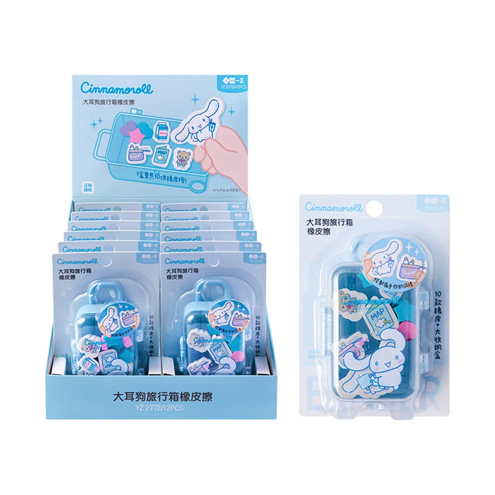 Sanrio Character Luggage Case Eraser Set
