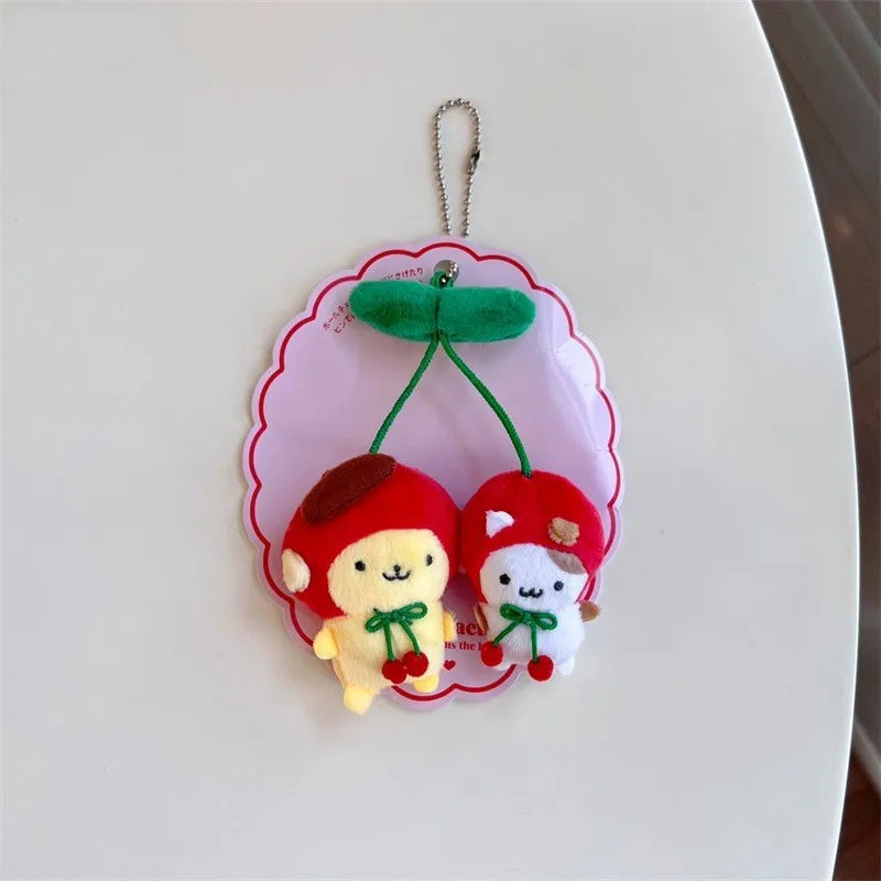 Sanrio Characters 'Cherry' Series Plush Keychains