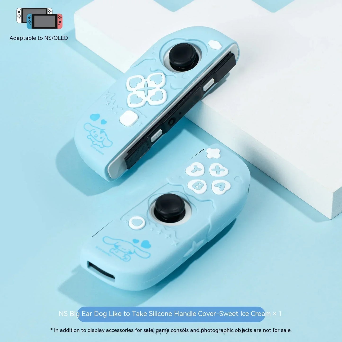 Sanrio Kuromi Cinnamoroll Pochacco Switch Ns/oled Handle Protective Case Anti-fall Digital Accessories Cute Anime Figure Gift