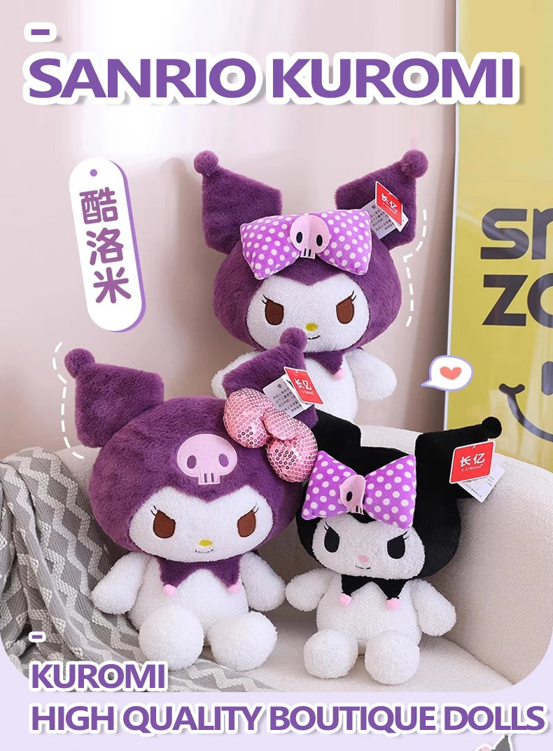 Sanrio Hello Kitty Anime Kuromi Melody Cartoon Cute Plush Stuffed Toys Soft Pillow Plushies Keyring Doll Birthday Gifts For Girl