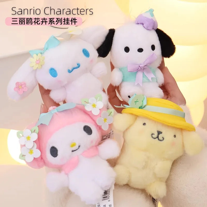 Sanrio Plush 10cm Adorable Flower Keychains