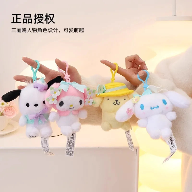 Sanrio Plush 10cm Adorable Flower Keychains