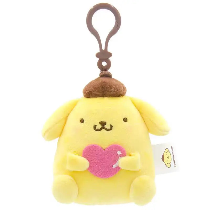 Sanrio Characters 10cm Holding Hearts Plush Keychains