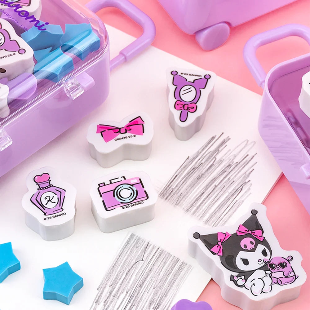 Sanrio Character Luggage Case Eraser Set