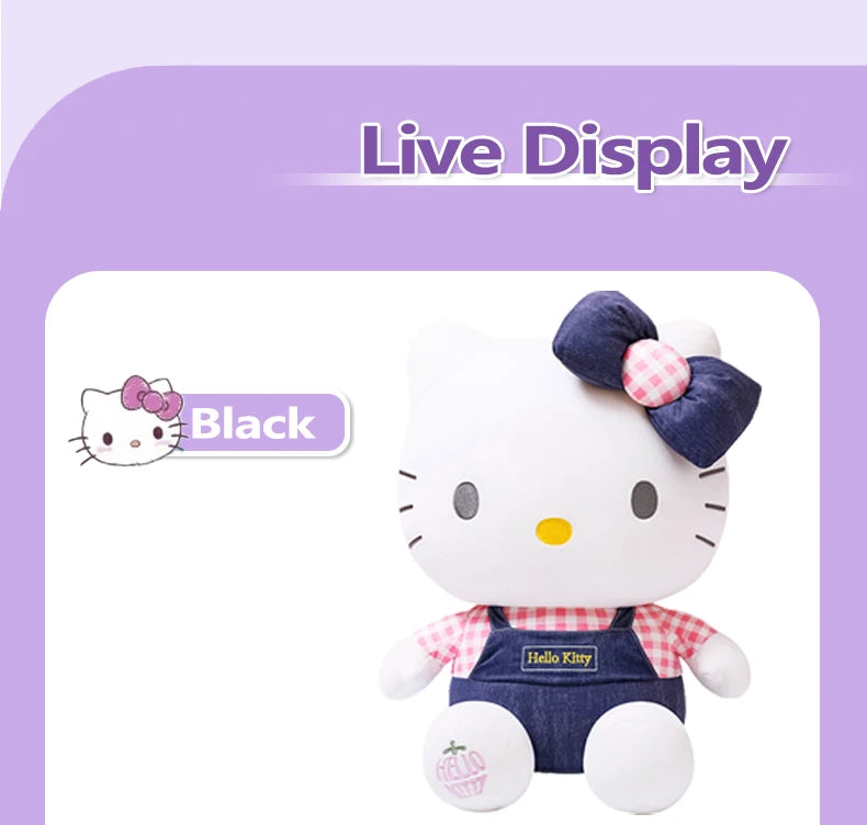 Sanrio Hello Kitty Anime Kuromi Melody Cartoon Cute Plush Stuffed Toys Soft Pillow Plushies Keyring Doll Birthday Gifts For Girl
