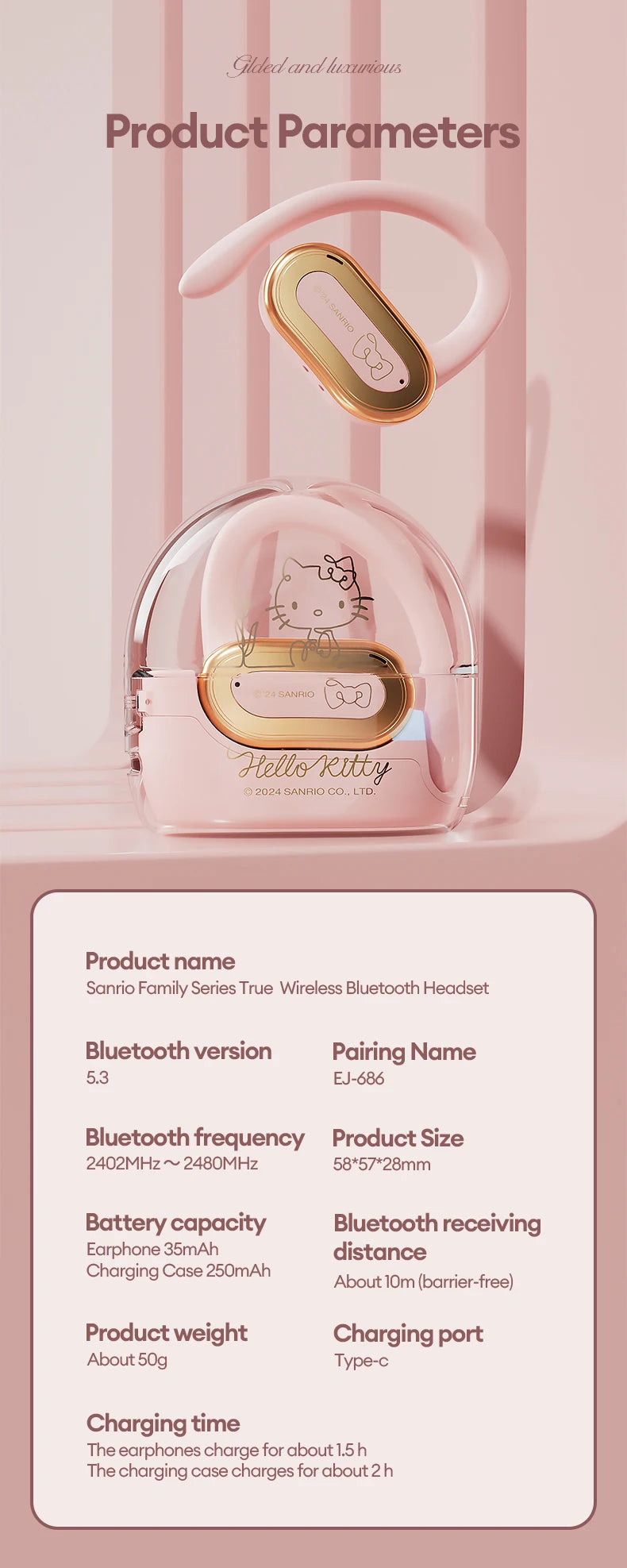 Hello Kitty & Cinnamoroll Wireless Bluetooth Earbuds