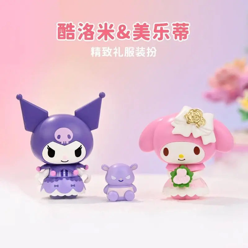 Original Keeppley Sanrio Building Block DIY Kuromi HelloKitty my melody Music Box Action Figure Anime Collection Kids Toys Gift