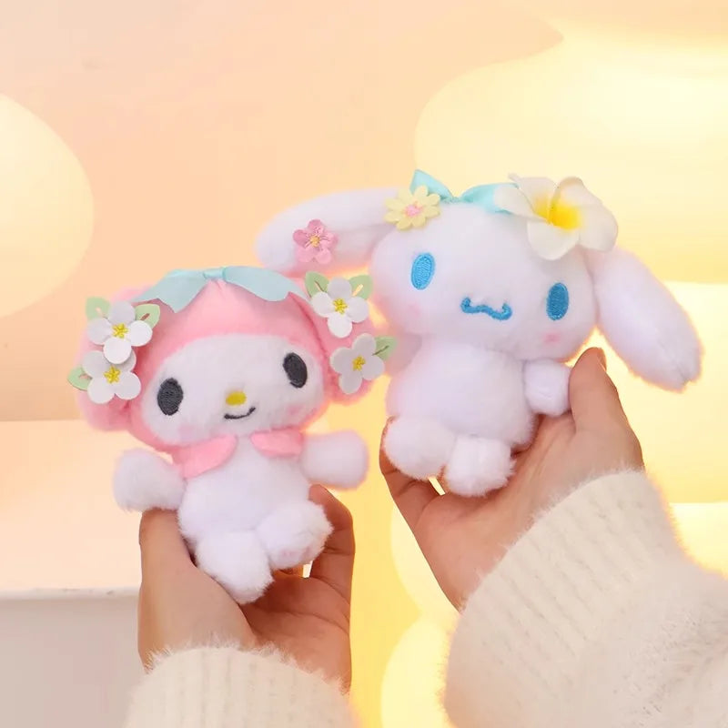 Sanrio Plush 10cm Adorable Flower Keychains