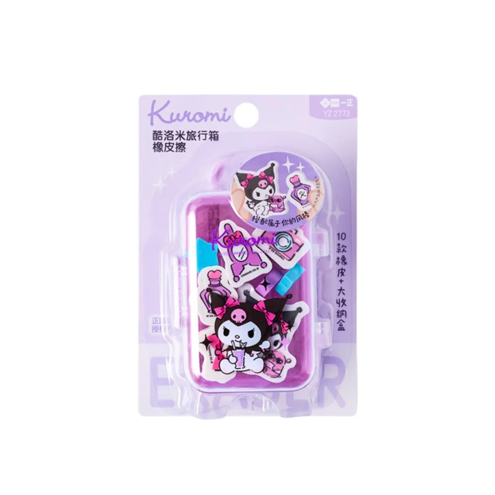 Sanrio Character Luggage Case Eraser Set