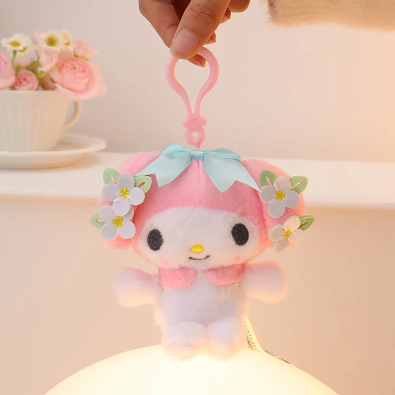 Sanrio Plush 10cm Adorable Flower Keychains