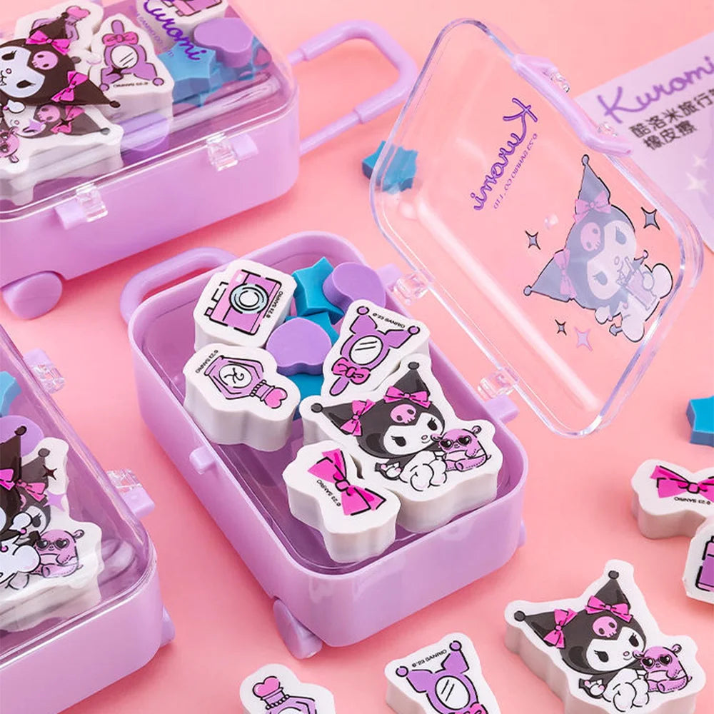 Sanrio Character Luggage Case Eraser Set