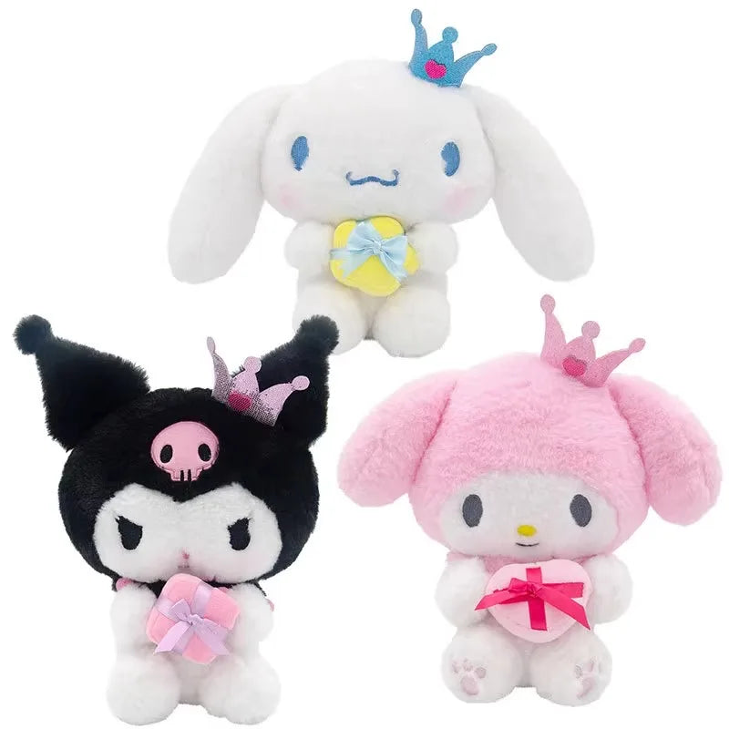 Sanrio Hello Kitty Anime Kuromi Melody Cartoon Cute Plush Stuffed Toys Soft Pillow Plushies Keyring Doll Birthday Gifts For Girl