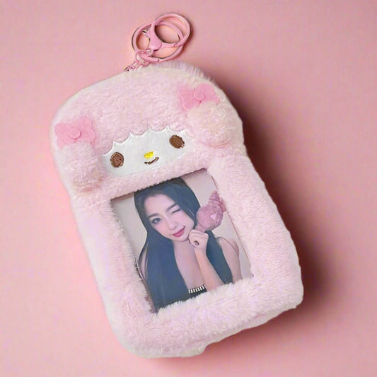 Fuzzy Photo Keychain Pendant