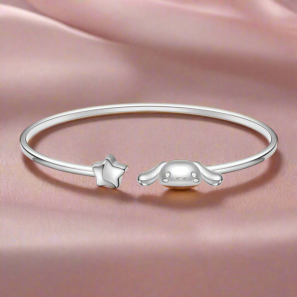 Cinnamoroll Silver Bangle Bracelet