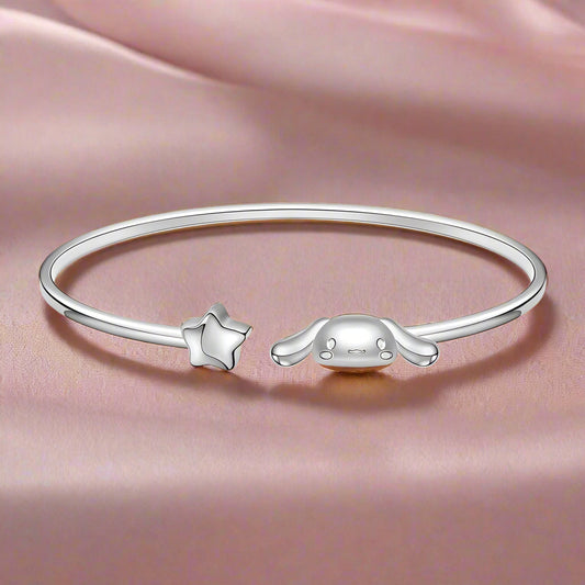 Cinnamoroll Silver Bangle Bracelet