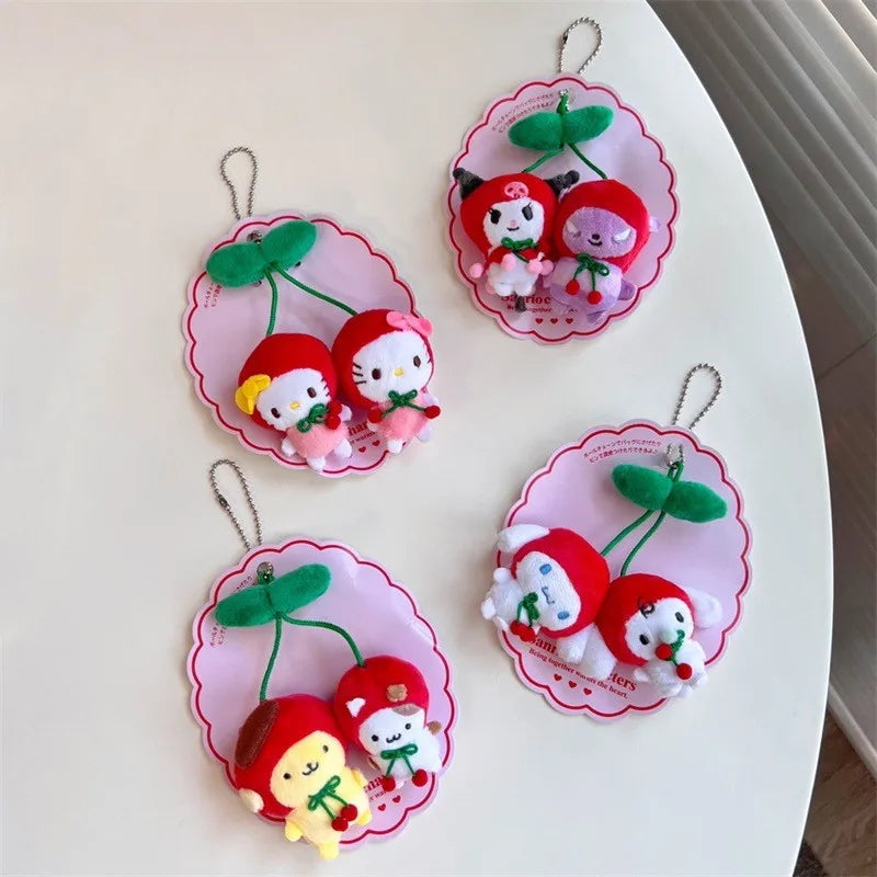 Sanrio Characters 'Cherry' Series Plush Keychains