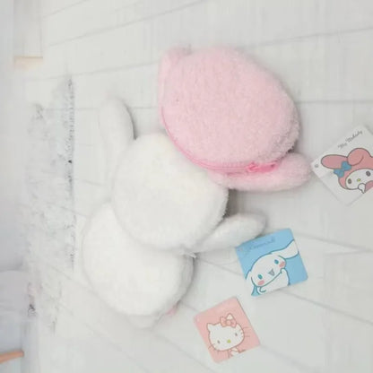 Sanrio Character Fuzzy Zipper Coin Purse