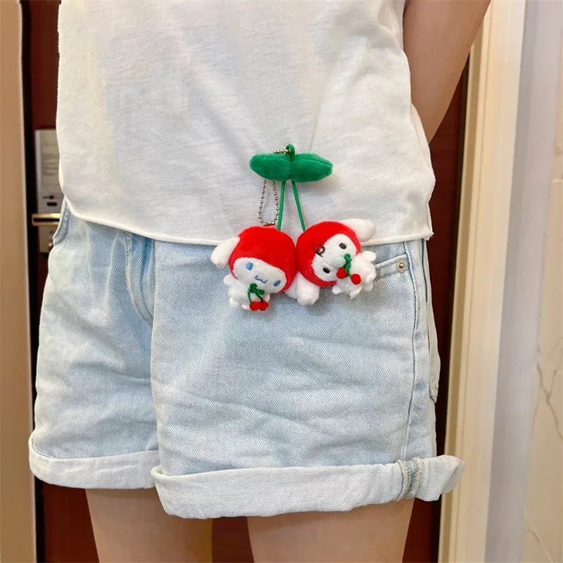 Sanrio Characters 'Cherry' Series Plush Keychains