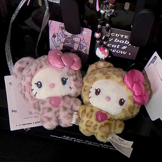 Hello Kitty Leopard Plush Pendant