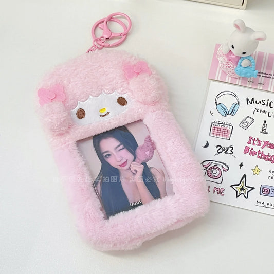 Fuzzy Photo Keychain Pendant