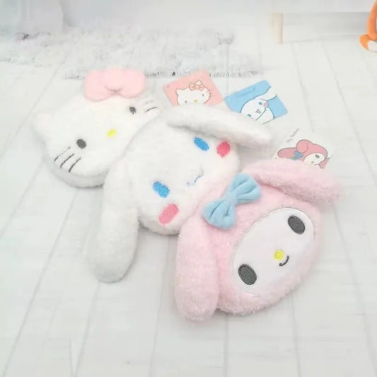 Sanrio Character Fuzzy Zipper Coin Purse