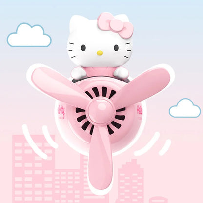 Sanrio Hello Kitty Air Freshener Car Perfum Kawaii Propeller Outlet Vent Fresheners Perfume Suitable for Car Interior Decoration