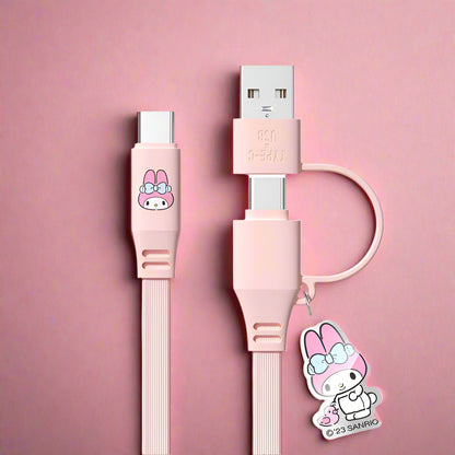2-In-1 Adapter Storage Charging Cable