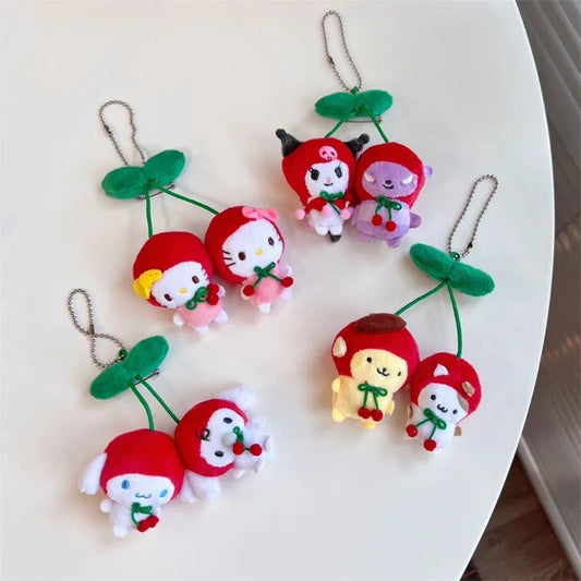 Sanrio Characters 'Cherry' Series Plush Keychains