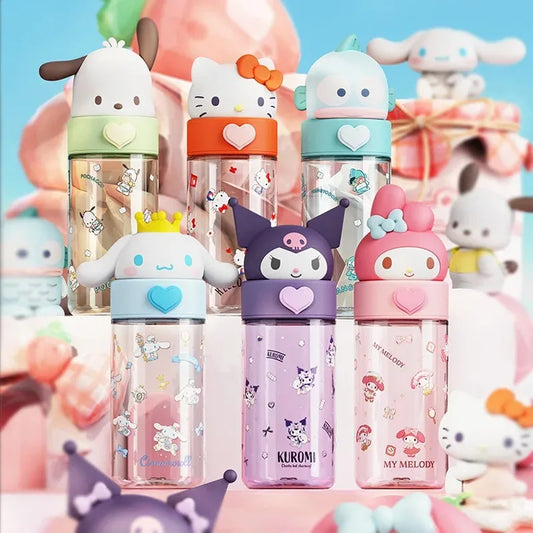 Sanrio Characters Transparent Water Bottle