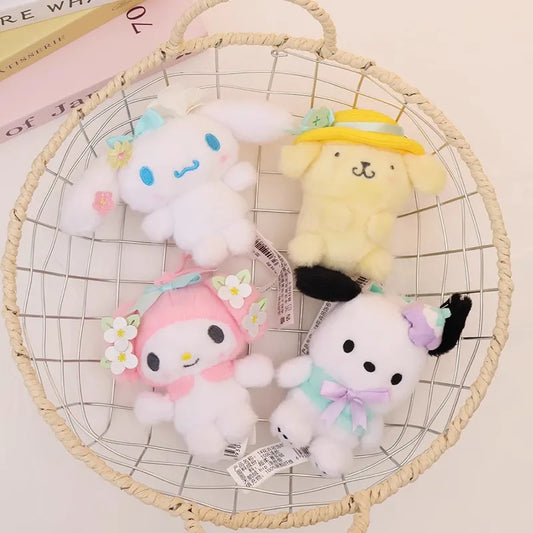 Sanrio Plush 10cm Adorable Flower Keychains