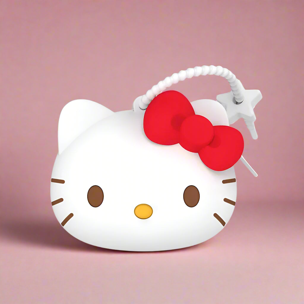 A collection of Sanrio character silicone storage bags, featuring designs with Hello Kitty and other similar characters in various colors and poses.