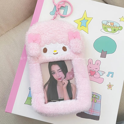 Fuzzy Photo Keychain Pendant