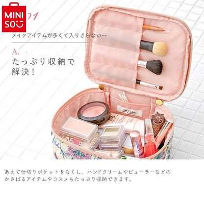 Sanrio Hello Kitty Double Star Flower Zipper Storage Bag for Women's Sweet High Quality Multi functional Makeup Bag