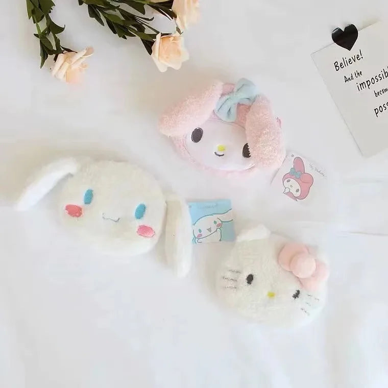 Sanrio Character Fuzzy Zipper Coin Purse