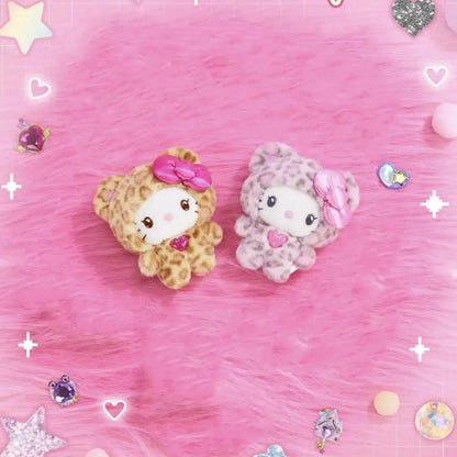 Hello Kitty Leopard Plush Pendant