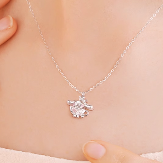 Cinnamoroll Crystal Teacup Necklace