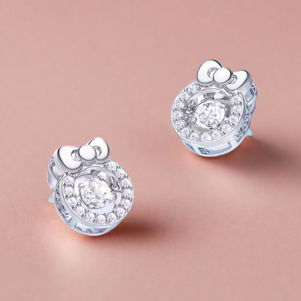 Hello Kitty Bow Crystal Earring