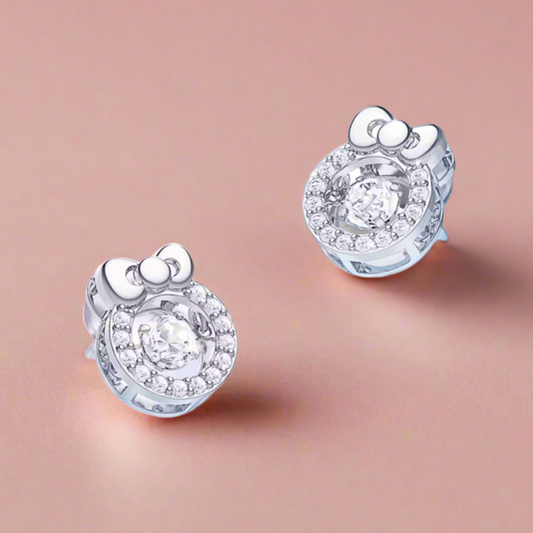 Hello Kitty Bow Crystal Earring