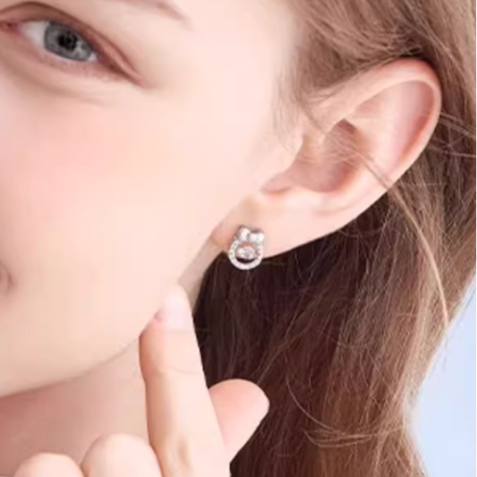 Hello Kitty Bow Crystal Earring