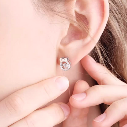 Hello Kitty Bow Crystal Earring