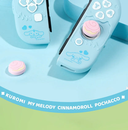 Sanrio Kuromi Cinnamoroll Pochacco Switch Ns/oled Handle Protective Case Anti-fall Digital Accessories Cute Anime Figure Gift